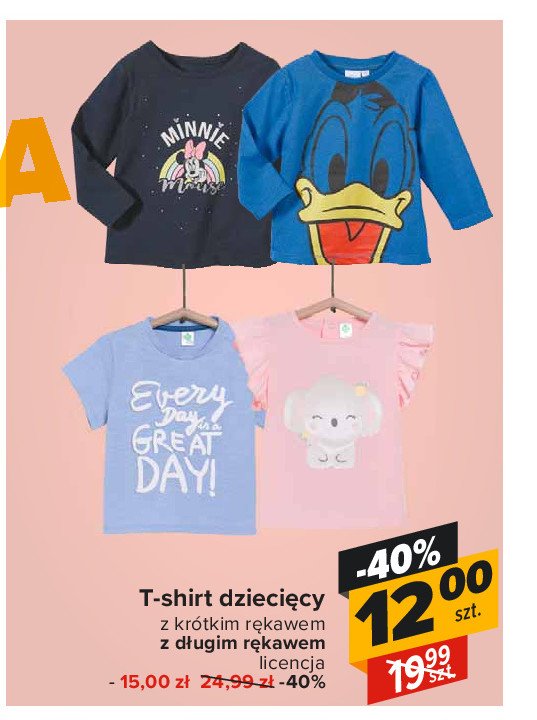 T-shirt dziecięcy długi rękaw kaczor donald promocja
