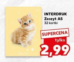 Zeszyt a5/32 kartki kratka Interdruk promocja