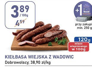 Kiełbasa wiejska z wadowic promocja w Stokrotka