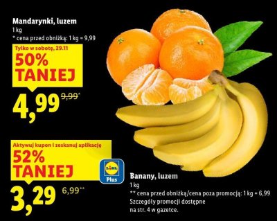 Banany luzem promocja w Lidl