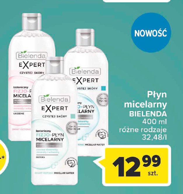 Fizjo-płyn micelarny nawilżenie Bielenda expert czystej skóry promocja