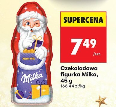 Czekoladowa figurka Mikołaj Milka promocja w Biedronka