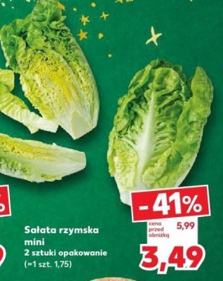 Sałata rzymska mini 2 sztuki opakowanie promocja w Kaufland
