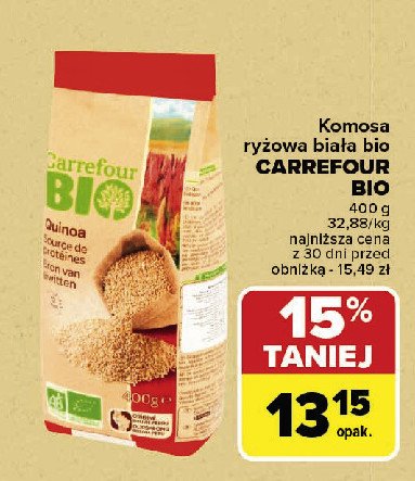 Komosa ryżowa biała Carrefour bio promocja