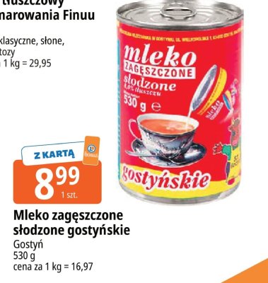 Mleko zagęszczone słodzone gostyńskie promocja w Leclerc