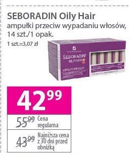 Ampułki przeciw wypadaniu włosów Seboradin oily hair promocja
