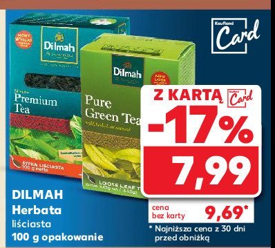 Herbata pure green Dilmah green tea promocja