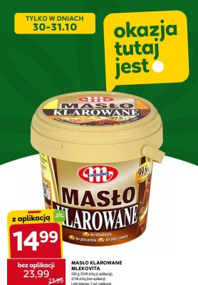 Masło klarowane Mlekovita promocja w Stokrotka