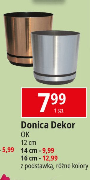 Doniczka dekor z podstawką 16 cm Ok katarzyna ostrowska promocja w Leclerc