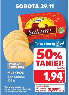 Ser Salami 100 g promocja w Kaufland