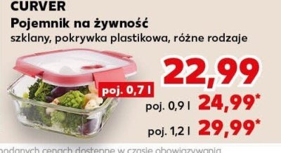 Pojemnik na żywność szklany, pokrywka plastikowa, różne rodzaje promocja w Kaufland