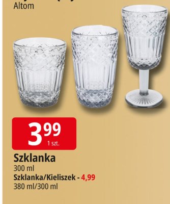 Szklanka 300 ml (Szklanka/Kieliszek - 4,99, 380 ml/300 ml) promocja w Leclerc