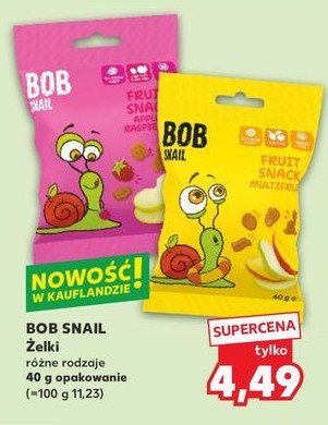 Przekąska jabłko-truskawka Bob snail promocja w Kaufland
