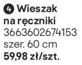Wieszak na ręczniki Koros chrom 60 cm promocja w Castorama