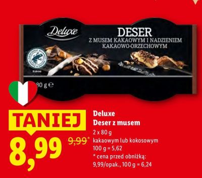 Deser z musem kakaowym lub kokosowym promocja w Lidl