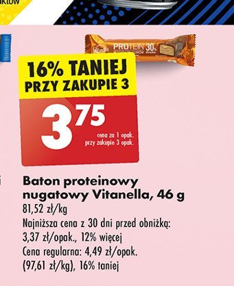 Baton protein nugat-karmel Vitanella promocja