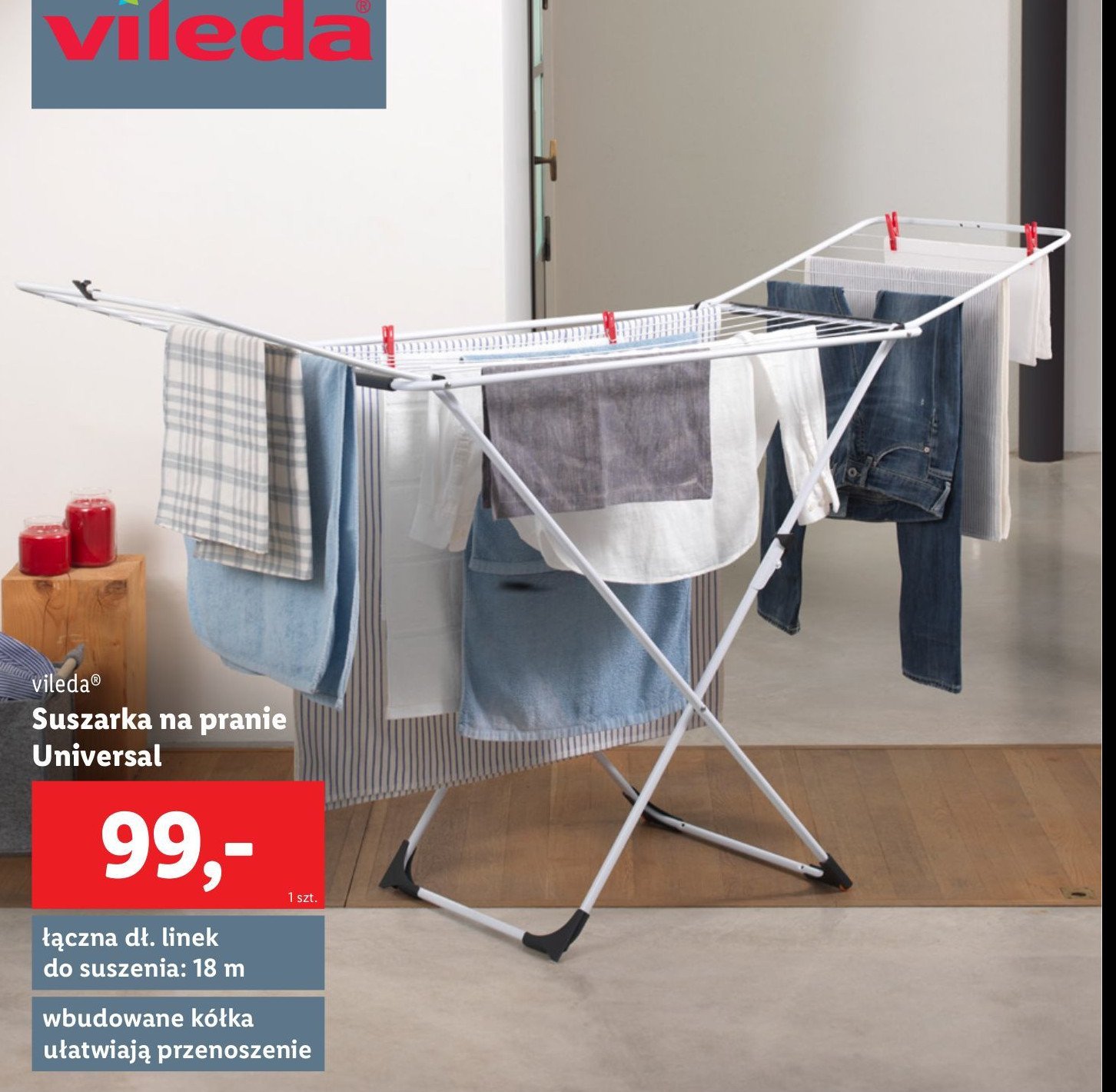 Suszarka universal Vileda promocja w Lidl