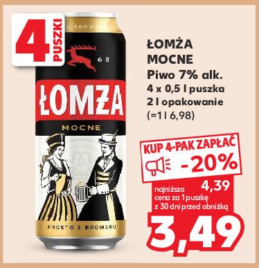 Piwo Łomża mocne promocja w Kaufland