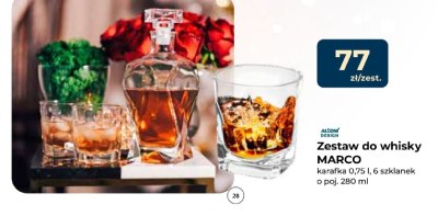 Zestaw do whisky MARCO karafka 0,75 l, 6 szklanek o poj. 280 ml promocja w PSB Mrówka