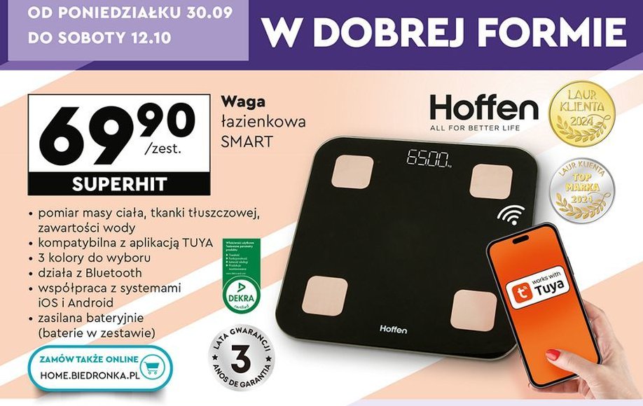 Waga łazienkowa z pomiarem parametrów Hoffen promocja