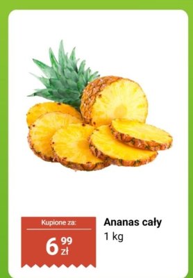 Ananas cały 1 kg promocja w Biedronka