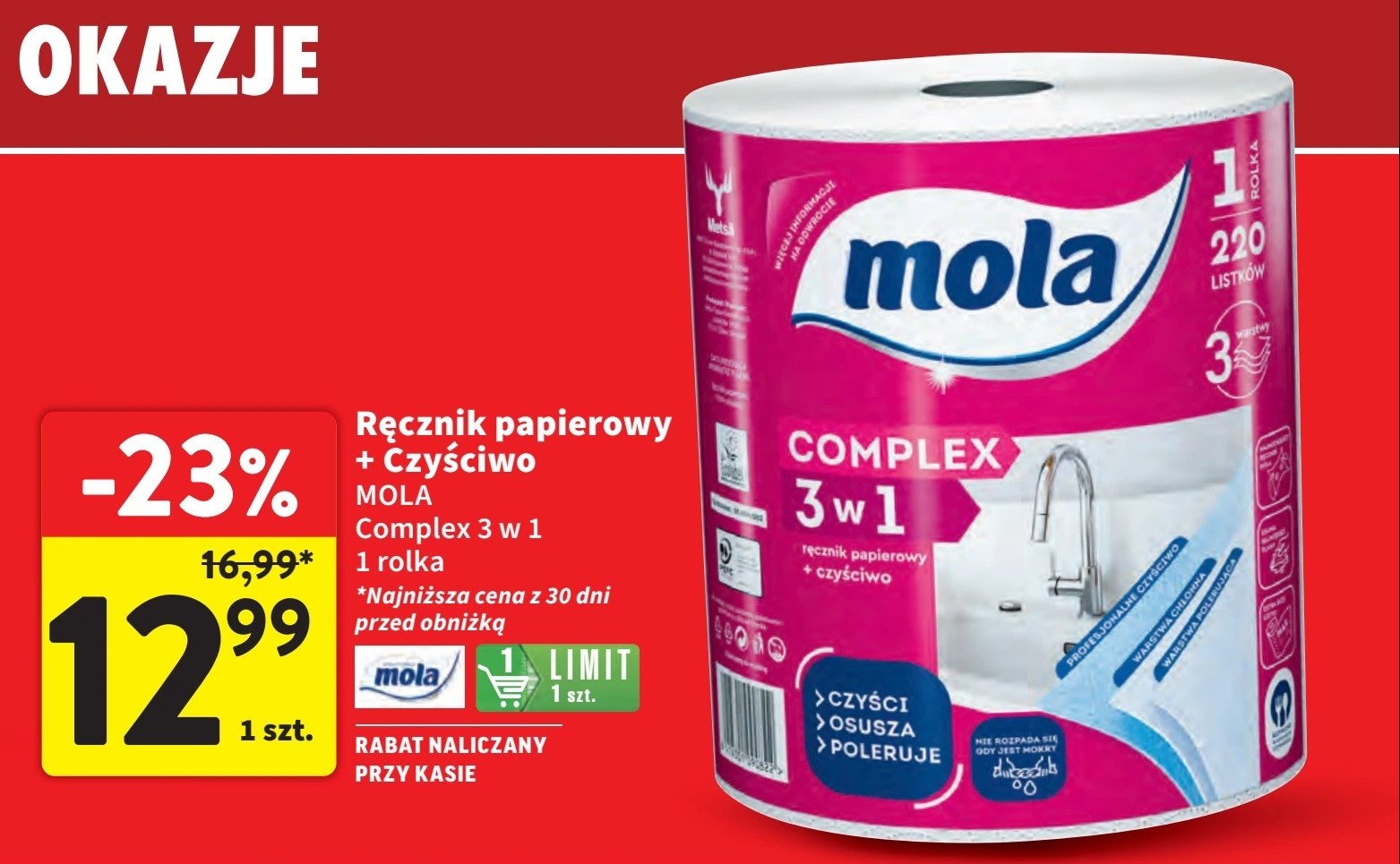 Ręcznik papierowy complex 3w1 Mola promocja