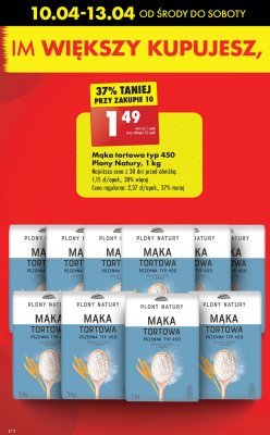 Mąka tortowa pszenna typ 450 Plony natury promocja