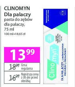 Pasta do zębów dla palaczy Clinomyn promocja
