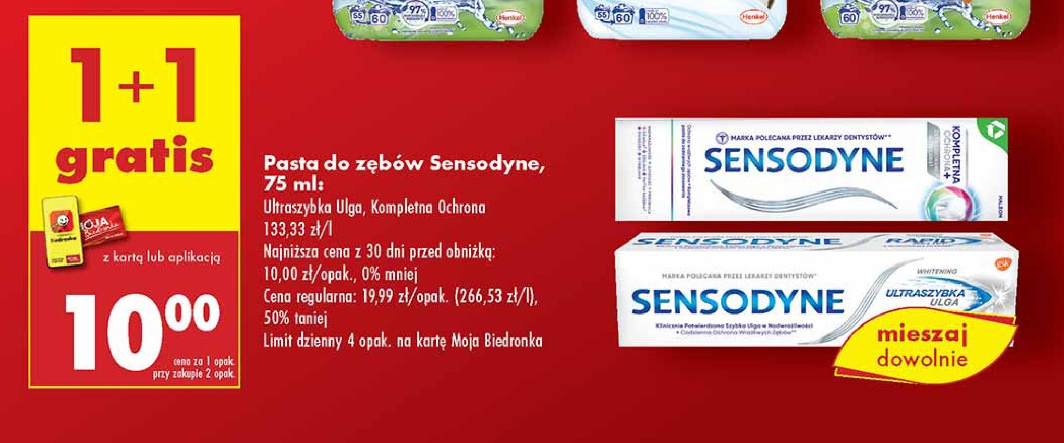 Pasta do z臋bow Sensodyne kompletna ochrona+ promocja