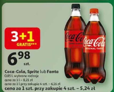 Napój Coca-Cola, Sprite lub Fanta promocja w Auchan