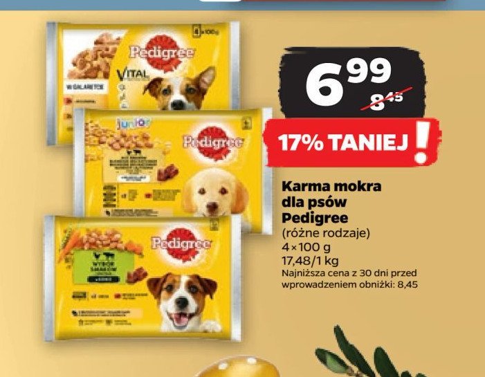 Karma dla psa junior kurczak ryż - wołowina ryż Pedigree promocja