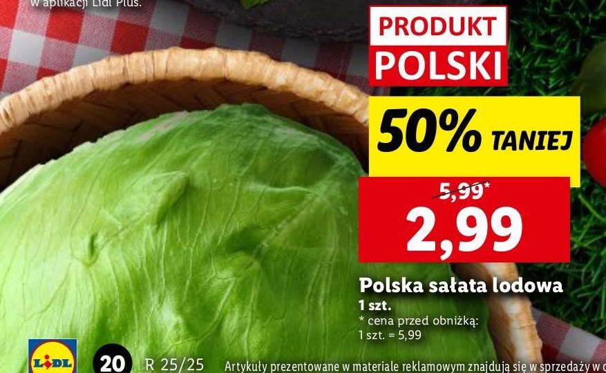 Sałata lodowa promocja w Lidl