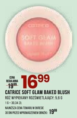 CATRICE SOFT GLAM BAKED BLUSH RÓŻ WYPIEKANY ROZŚWIETLAJĄCY 5.6 G promocja w Drogerie Natura