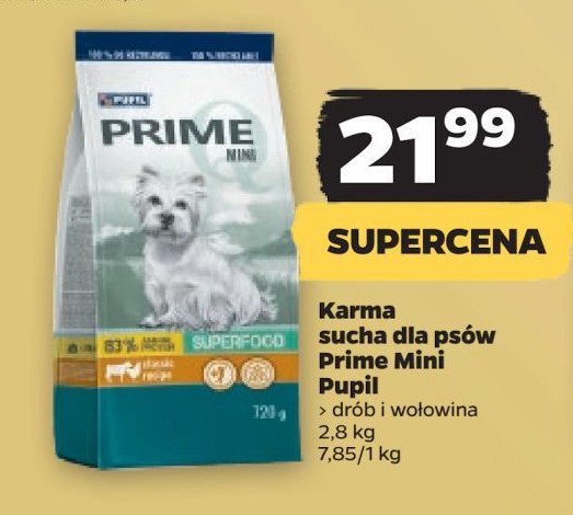 Karma dla psa mini PUPIL PRIME promocja