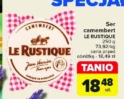 Ser camembert Le rustique promocja w Carrefour