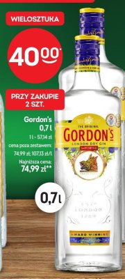 Gin Gordon's 0,7l promocja w Żabka