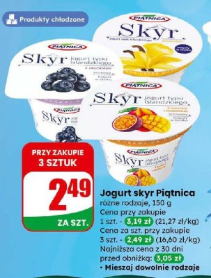 Jogurt Skyr różne rodzaje promocja w Dino