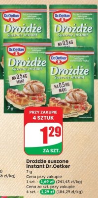 Drożdże suszone instant  promocja w Dino