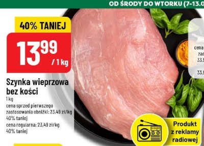Szynka wieprzowa bez kości promocja w POLOmarket