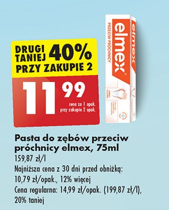 Pasta do zębów przeciw próchnicy Elmex promocja w Biedronka