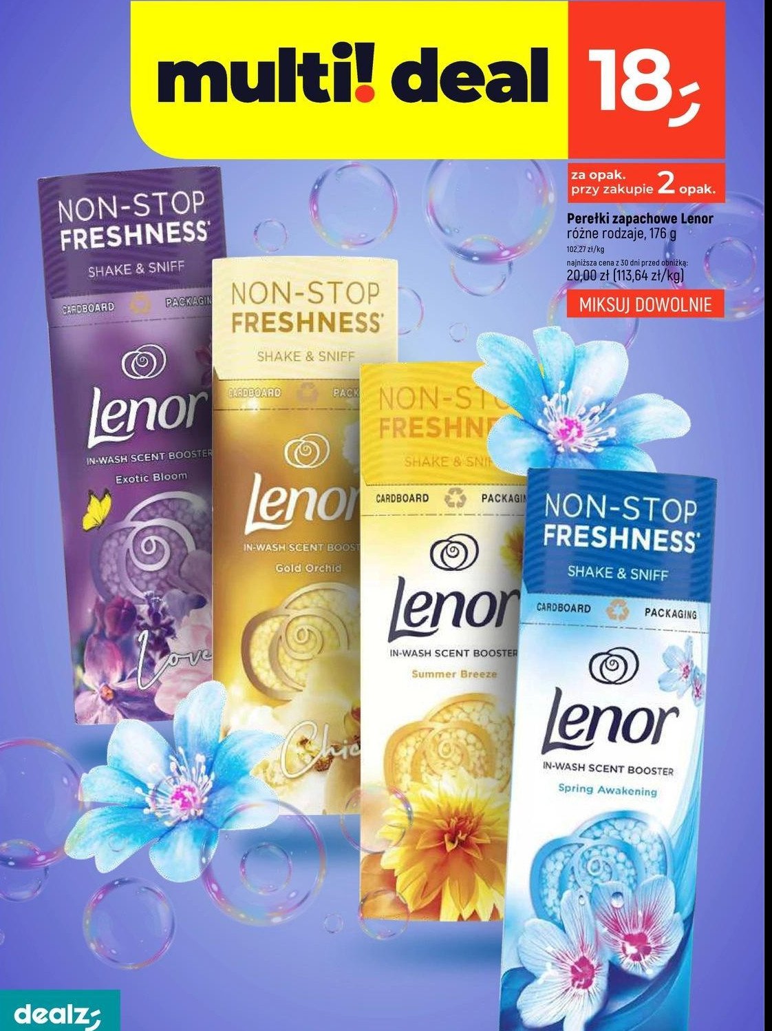 Perełki zapachowe love Lenor promocja