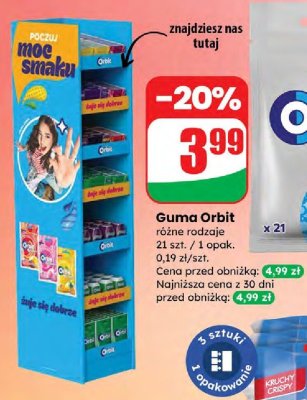 Guma Orbit różne rodzaje promocja w Dino