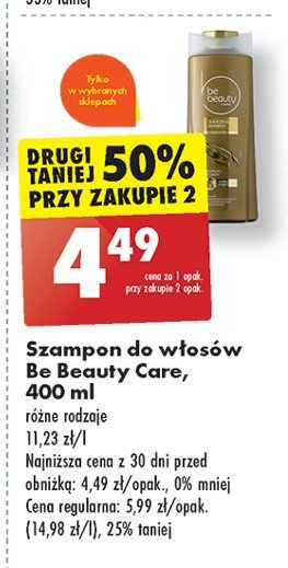 Szampon do włosów smooth & repaired Be beauty care promocja