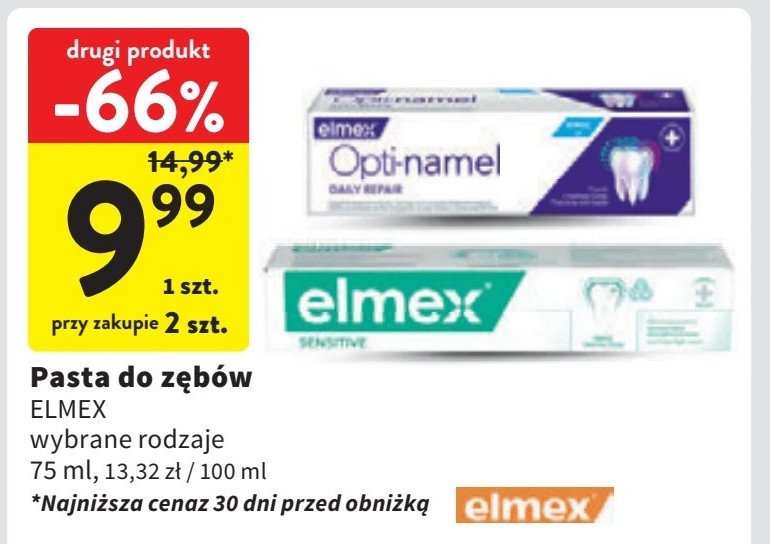 Pasta do zębów Elmex sensitive promocja w Intermarche