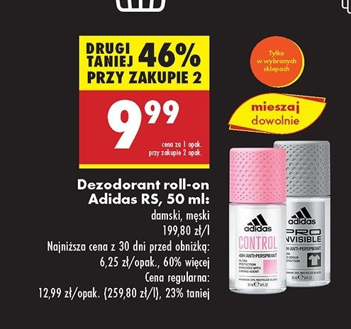 Dezodorant ADIDAS CONTROL promocja w Biedronka