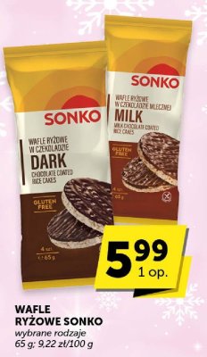 Wafle ryżowe Sonko Milk promocja w Groszek