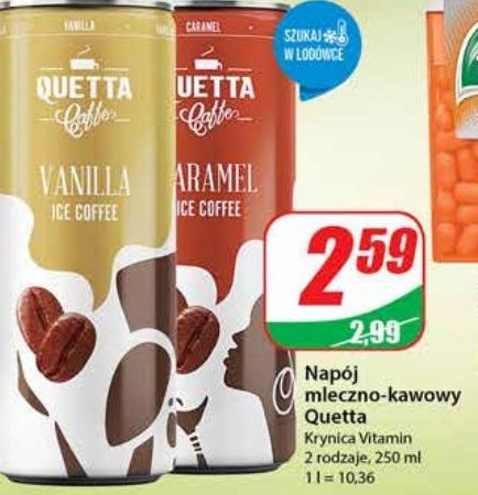 Kawa mrożona vanilla QUETTA promocje