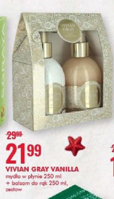 Zestaw w pudełku vanilla: mydło do rąk 250 ml + balsam do rąk 250 ml Vivian gray zestaw promocja