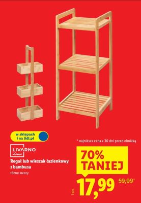 Regał z bambusa Livarno home promocja
