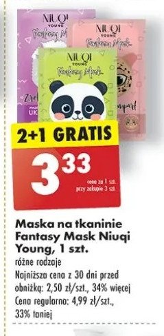 Maseczka na tkaninie słodka pandziula Niuqi fantasy mask promocja